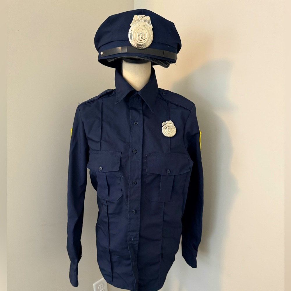 Unisex Police Officer costume. Size M. Matching pants. Never worn.